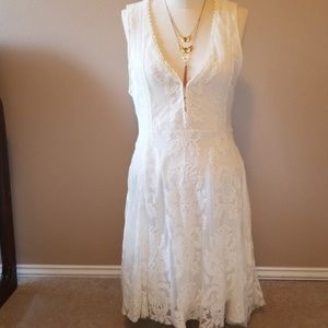 Free people Reign over me white lace dress